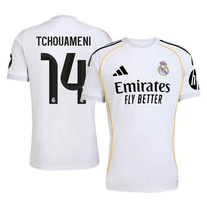 TCHOUAMENI #14 Men's Real Madrid 2025/26 Home Soccer Jersey Premium product view 1