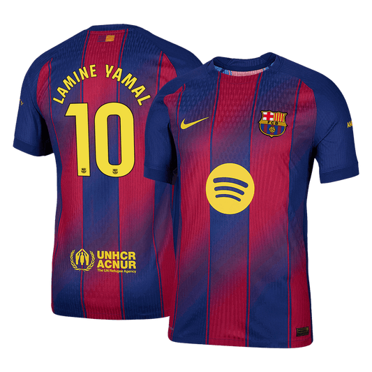 LAMINE YAMAL #10 Men's Barcelona 2025/26 Player Version Home Soccer Jersey - Slim Fit product view 1