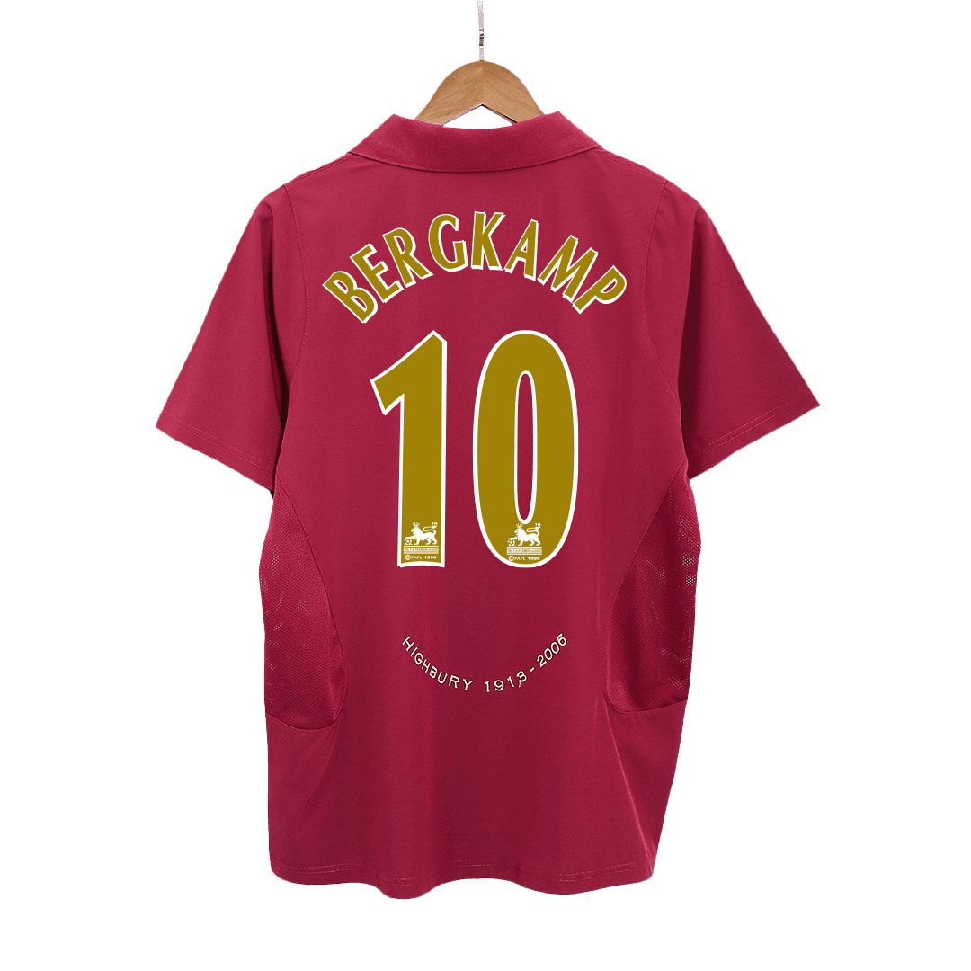 Retro BERGKAMP #10 Men's Arsenal 2005/06 Home Soccer Jersey product view 1