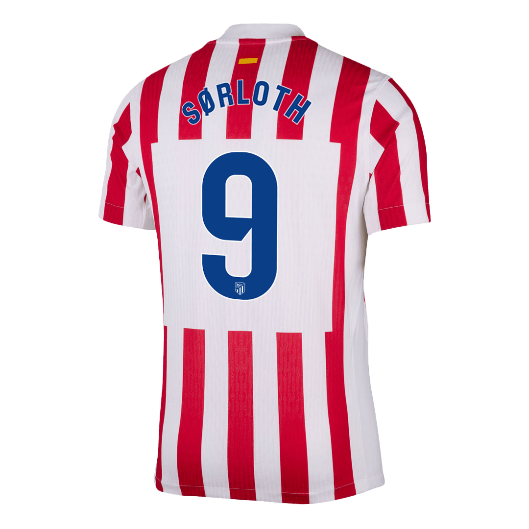 SØRLOTH #9 Men's Atletico Madrid 2025/26 Player Version Home Soccer Jersey - Slim Fit product view 9
