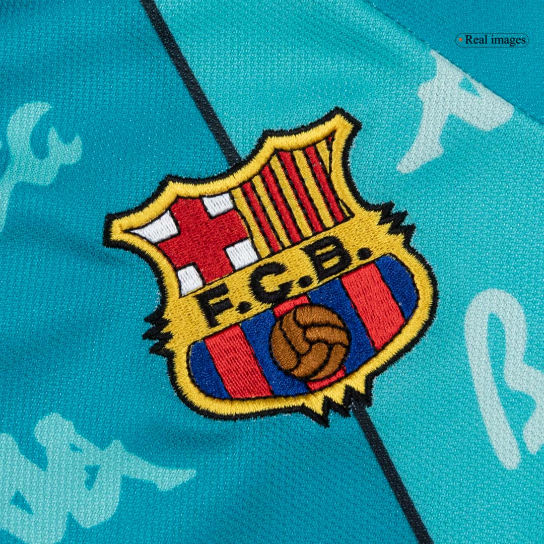 Retro Men's Barcelona 1996/97 Away Soccer Jersey product view 5