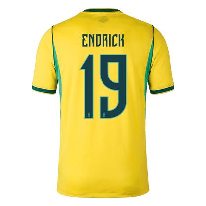 ENDRICK #19 Men's Brazil World Cup 2026 Home Soccer Jersey Premium product view 6