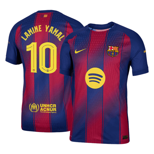 LAMINE YAMAL #10 Men's Barcelona UCL 2025/26 Player Version Home Soccer Jersey - Slim Fit product view 1