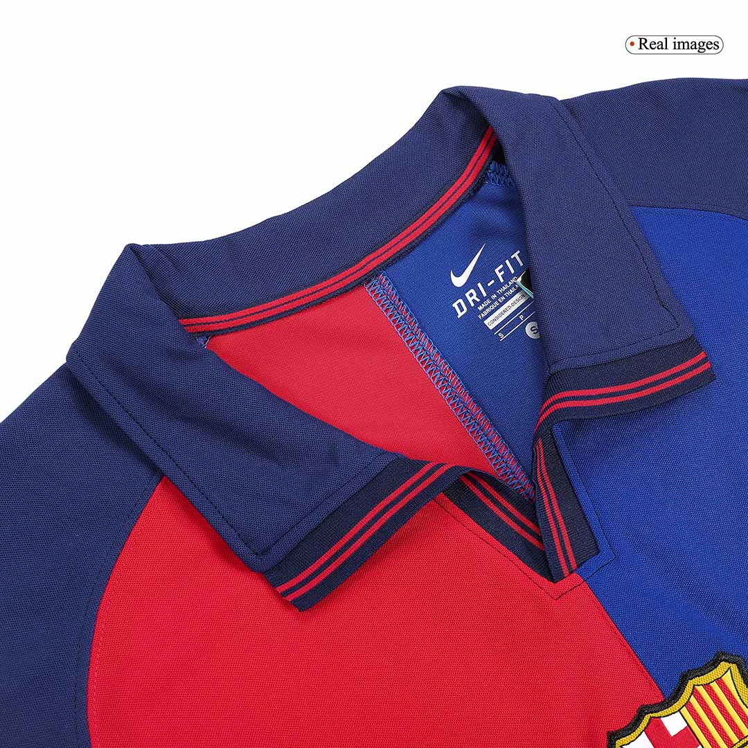 Retro KLUIVERT #9 Men's Barcelona 1999/00 Home Soccer Jersey product view 6