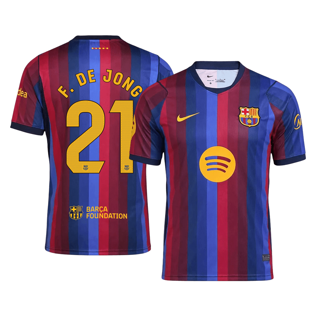 F. DE JONG #21 Men's Barcelona 2026/27 Home Soccer Jersey product view 1