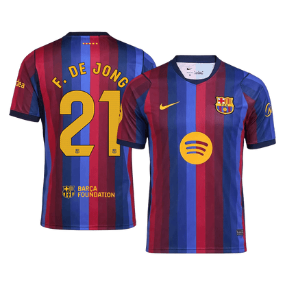 F. DE JONG #21 Men's Barcelona 2026/27 Home Soccer Jersey product view 1