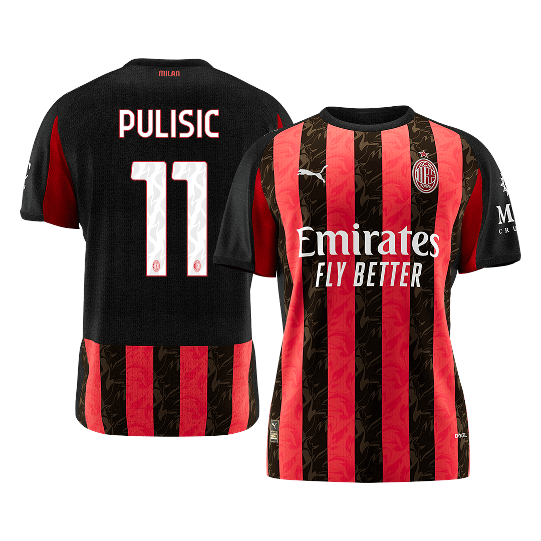 PULISIC #11 Men's AC Milan 2025/26 Home Soccer Jersey Premium product view 1