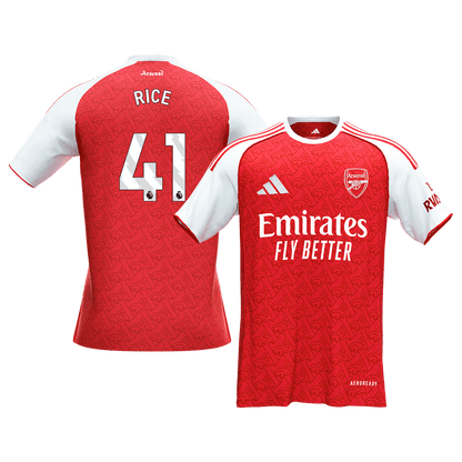 RICE #41 Men's Arsenal 2025/26 Home Soccer Jersey Premium product view 1
