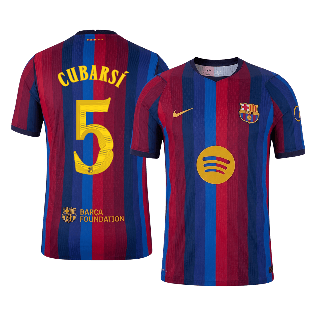 CUBARSÍ #5 Men's Barcelona UCL 2026/27 Player Version Home Soccer Jersey product view 1