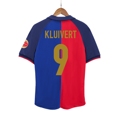 Retro KLUIVERT #9 Men's Barcelona 1999/00 Home Soccer Jersey product view 1