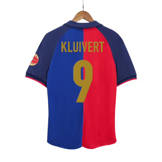 Retro KLUIVERT #9 Men's Barcelona 1999/00 Home Soccer Jersey product view 1