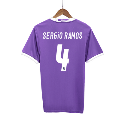 Retro SERGIO RAMOS #4 Men's Real Madrid 2016/17 Away Soccer Jersey product view 1