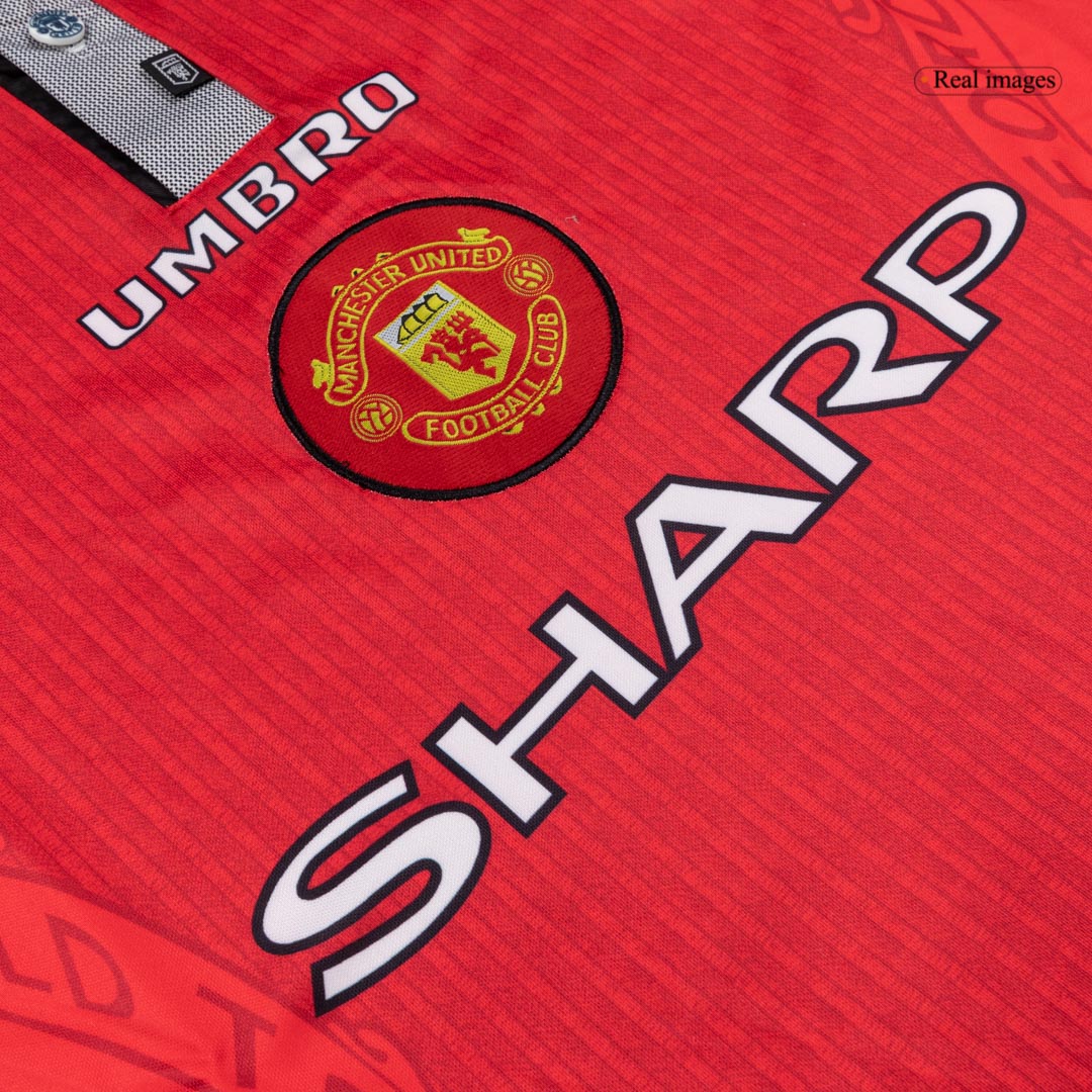 Retro Men's Manchester United 1996/97 Home Soccer Jersey product view 5