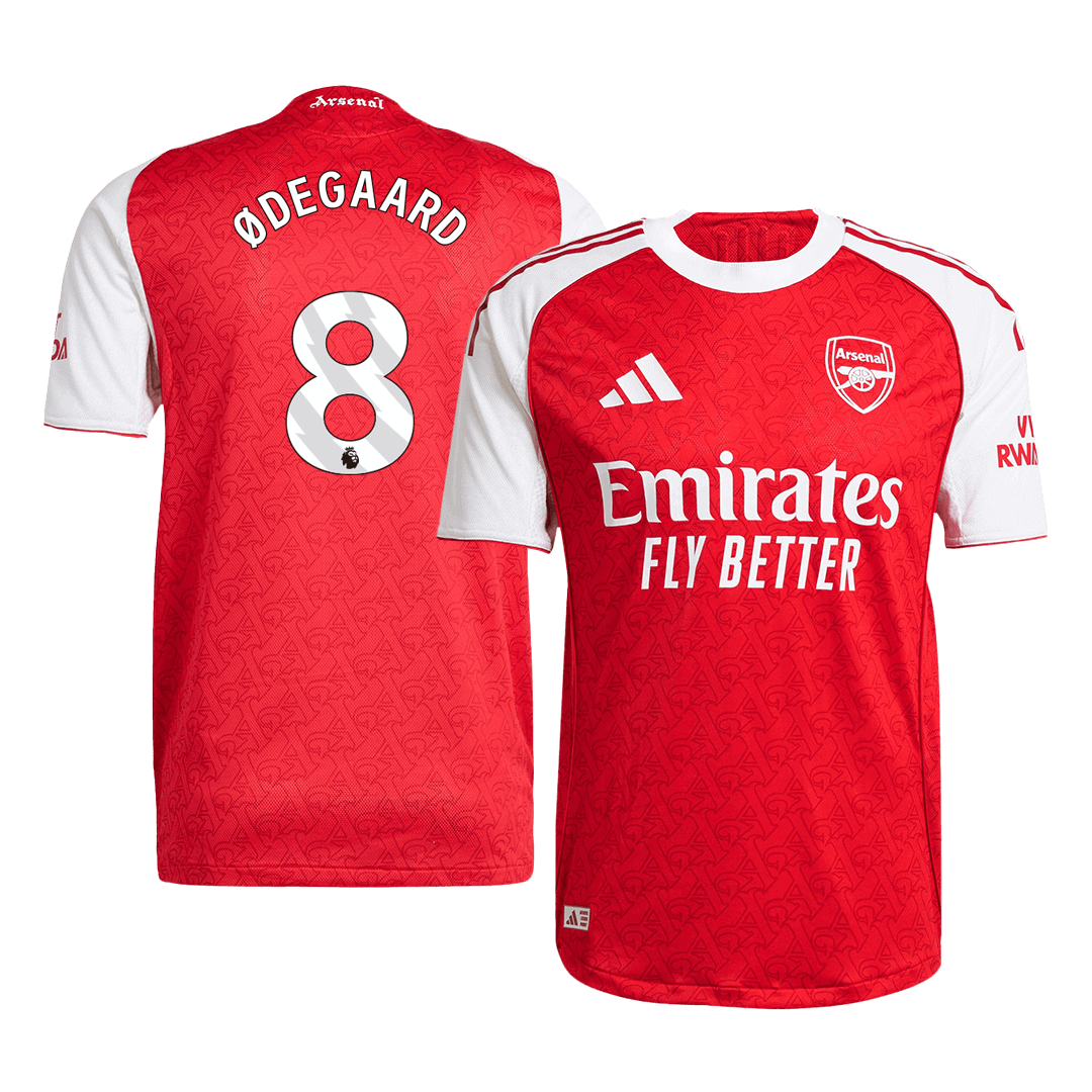 ØDEGAARD #8 Men's Arsenal 2025/26 Player Version Home Soccer Jersey - Slim Fit product view 1