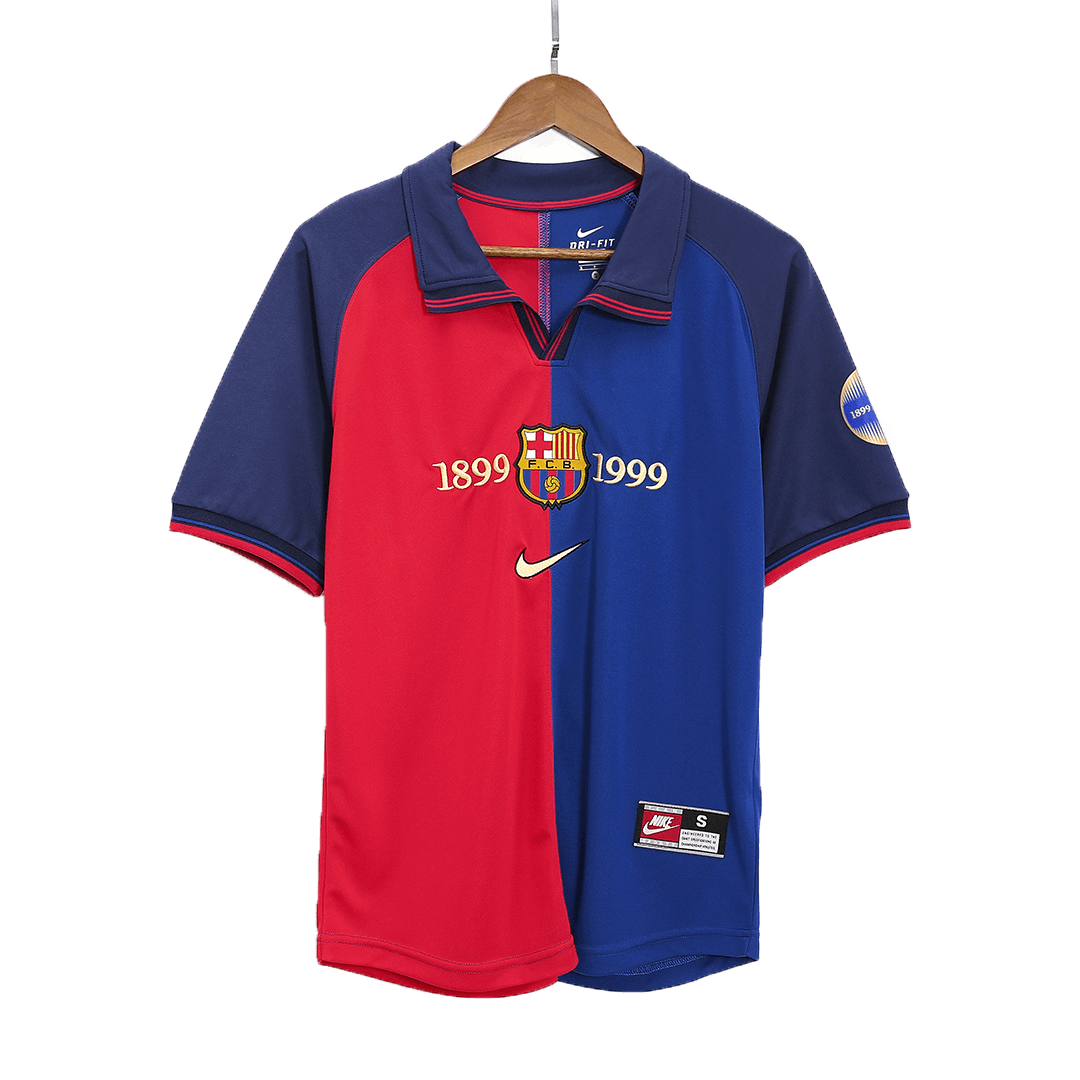 Retro KLUIVERT #9 Men's Barcelona 1999/00 Home Soccer Jersey product view 7