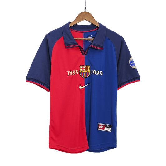 Retro Men's Barcelona 1999/00 Home Soccer Jersey product view 1