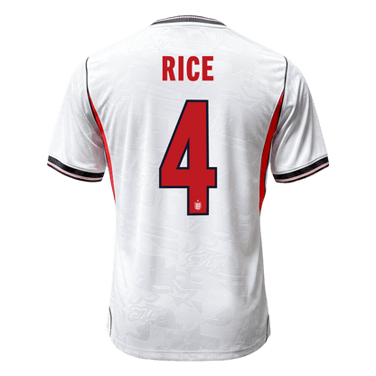 RICE #4 Men's England World Cup 2026 Player Version Home Soccer Jersey - Slim Fit product view 9