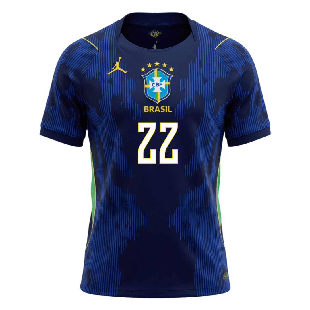 JOÃO PEDRO #22 Men's Brazil World Cup 2026 Away Soccer Jersey product view 8