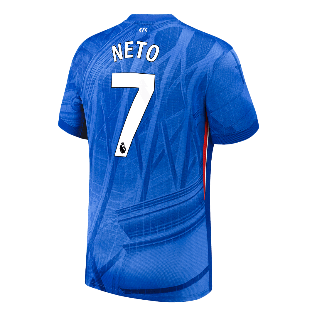 NETO #7 Men's Chelsea 2025/26 Home Soccer Jersey Premium product view 9