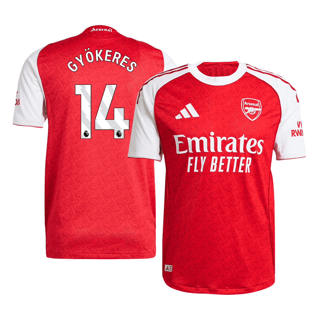 GYÖKERES #14 Men's Arsenal 2025/26 Player Version Home Soccer Jersey - Slim Fit product view 1