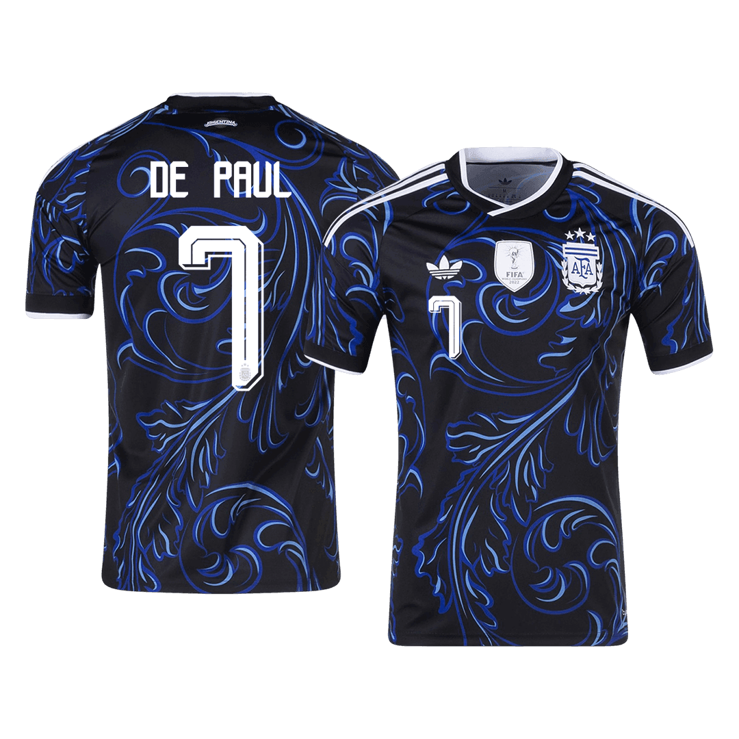 DE PAUL #7 Men's Argentina World Cup 2026 Away Soccer Jersey product view 1