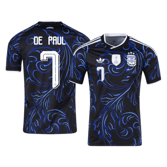 DE PAUL #7 Men's Argentina World Cup 2026 Away Soccer Jersey product view 1