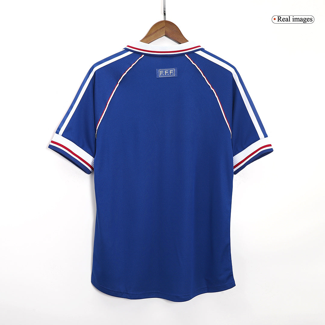 Retro Men's France 1998 Home Soccer Jersey product view 9