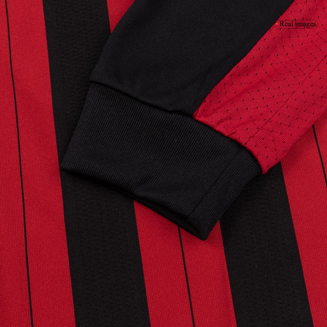Retro Men's AC Milan 2013/14 Home Long Sleeve Soccer Jersey product view 3