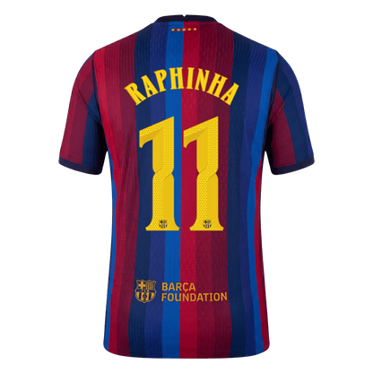 RAPHINHA #11 Men's Barcelona UCL 2026/27 Player Version Home Soccer Jersey product view 3