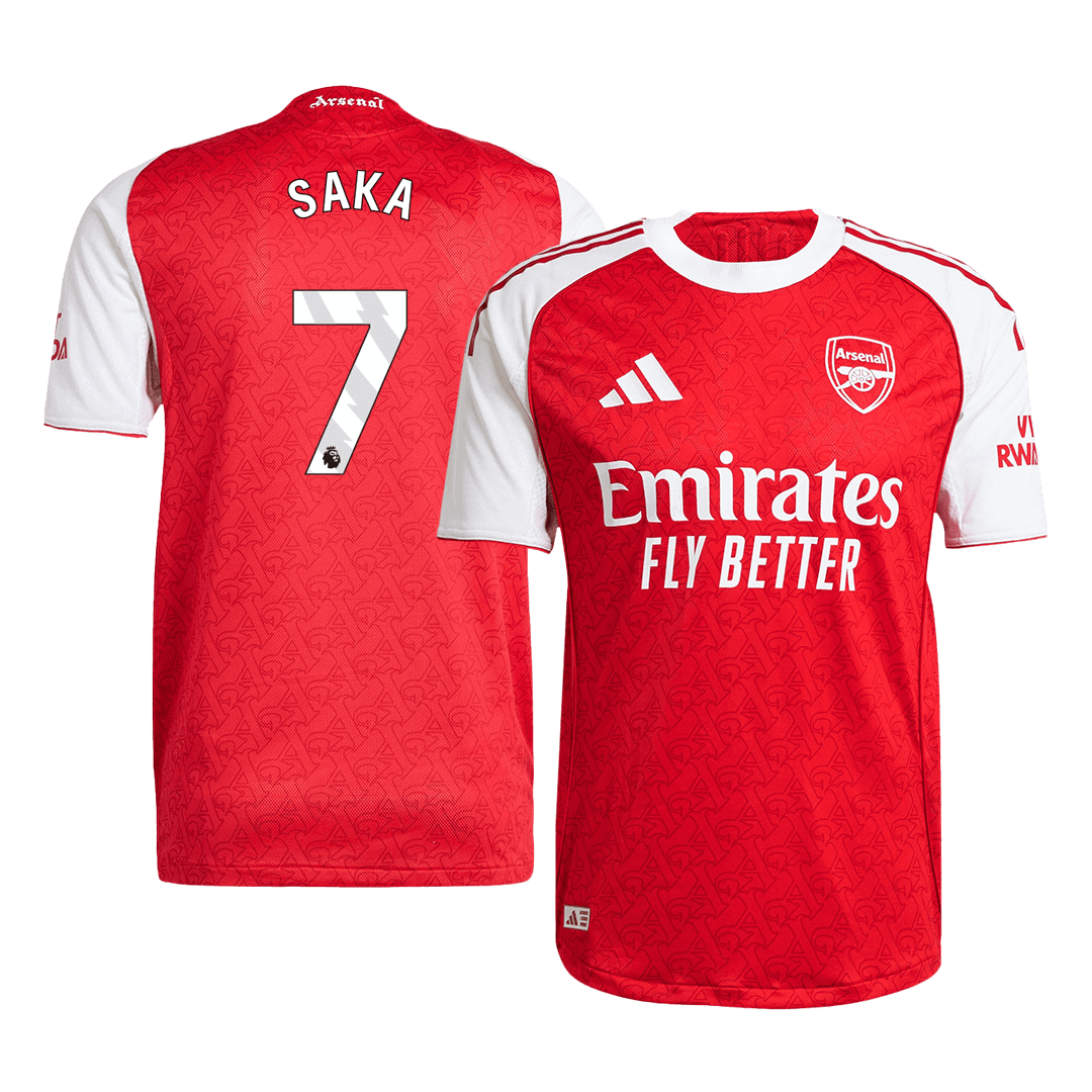 SAKA #7 Men's Arsenal 2025/26 Player Version Home Soccer Jersey - Slim Fit product view 1