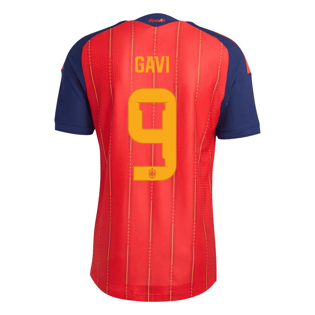 GAVI #9 Men's Spain World Cup 2026 Player Version Champion Edition Home Soccer Jersey - Slim Fit product view 3