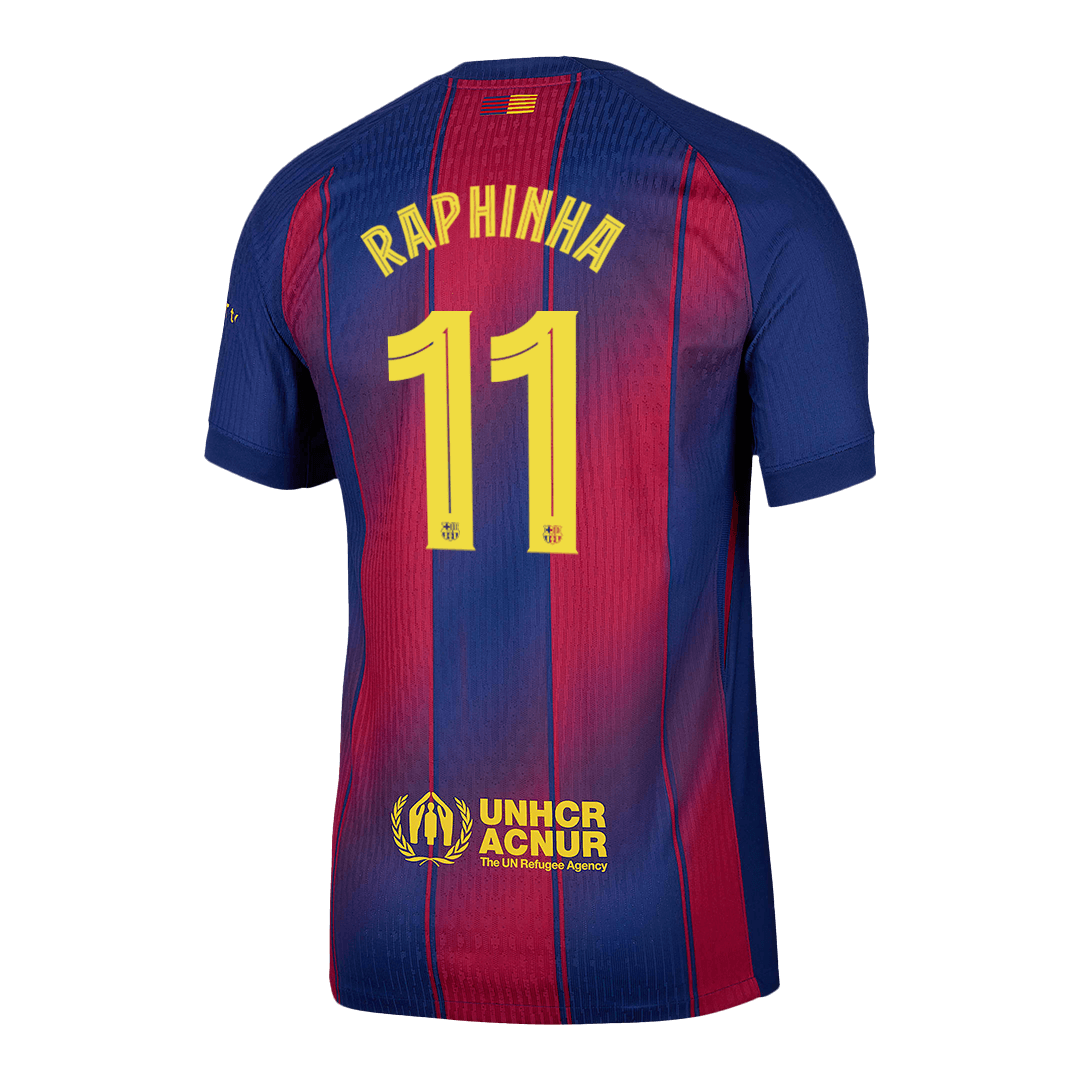 RAPHINHA #11 Men's Barcelona UCL 2025/26 Player Version Home Soccer Jersey - Slim Fit product view 13