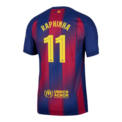 RAPHINHA #11 Men's Barcelona UCL 2025/26 Player Version Home Soccer Jersey - Slim Fit product view 13