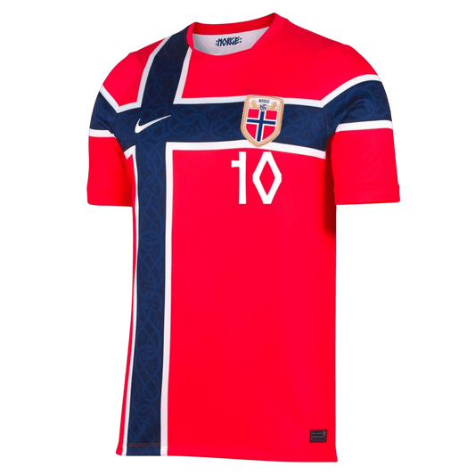 Ødegaard #10 Men's Norway World Cup 2026 Home Soccer Jersey product view 2