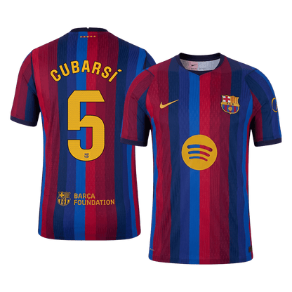 CUBARSÍ #5 Men's Barcelona 2026/27 Player Version Home Soccer Jersey product view 1