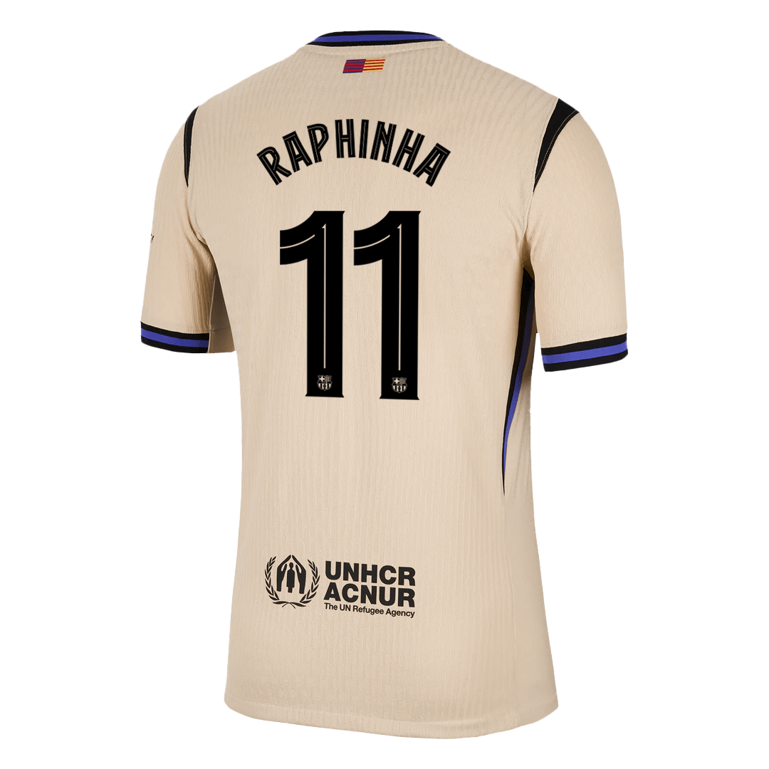 RAPHINHA #11 Men's Barcelona UCL 2025/26 Player Version Away Soccer Jersey - Slim Fit product view 14