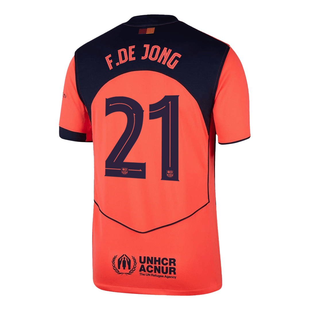 F.DE JONG #21 Men's Barcelona UCL 2025/26 Third Away Soccer Jersey