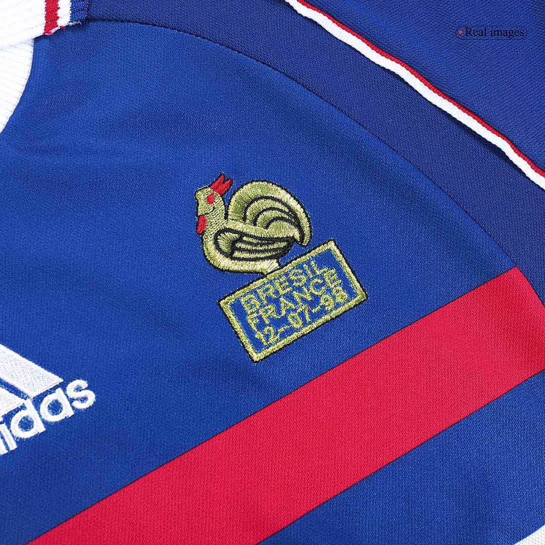 Retro Men's France 1998 Home Soccer Jersey product view 6