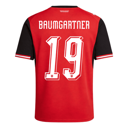 BAUMGARTNER #19 Men's Austria World Cup 2026 Home Soccer Jersey product view 9