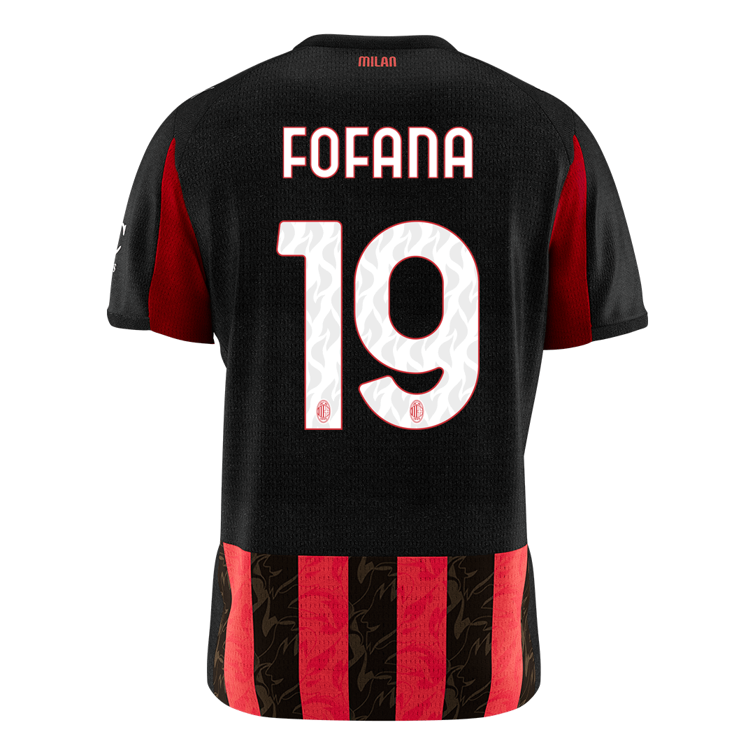 FOFANA #19 Men's AC Milan 2025/26 Home Soccer Jersey Premium product view 10