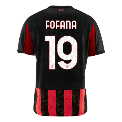 FOFANA #19 Men's AC Milan 2025/26 Home Soccer Jersey Premium product view 10