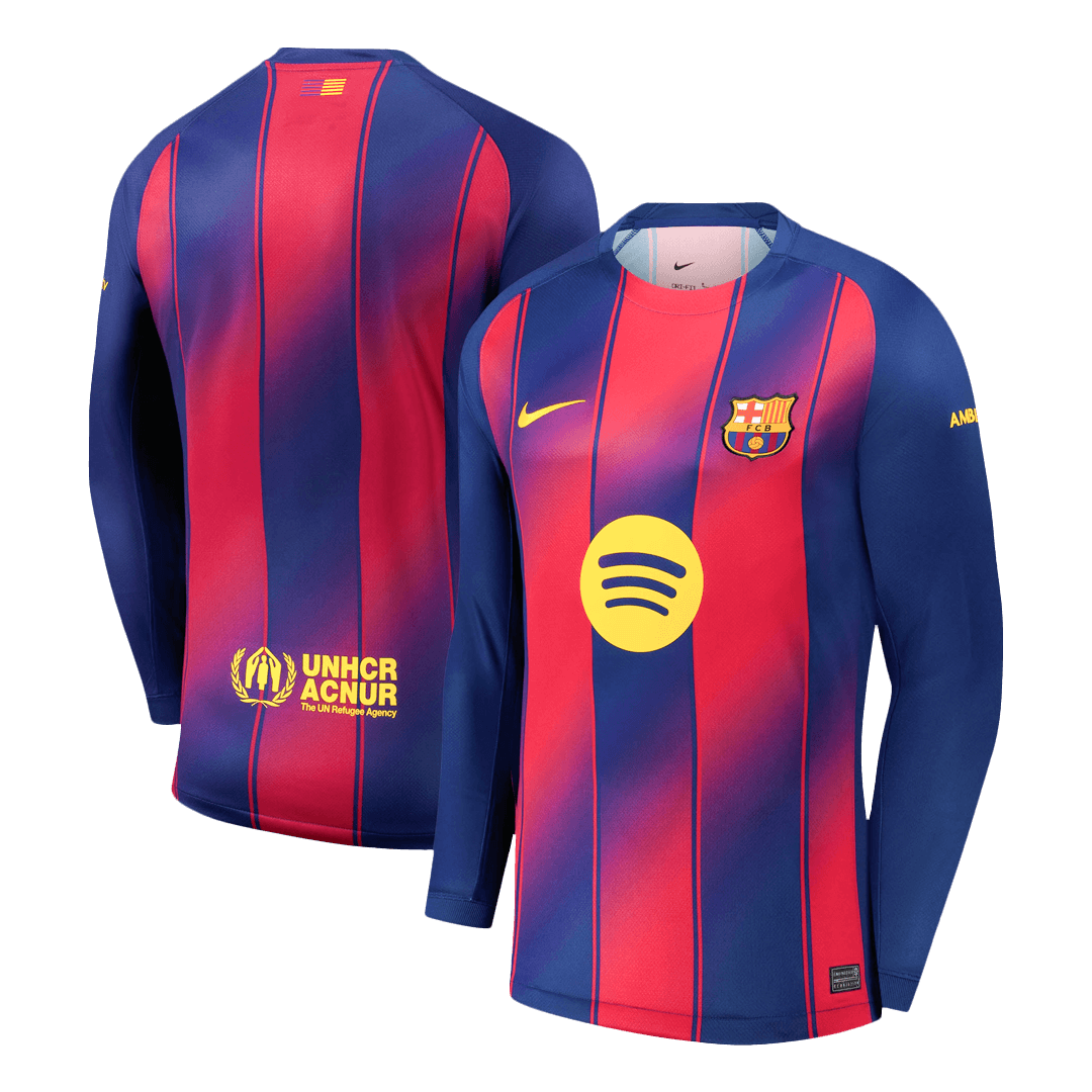 Men's Barcelona 2025/26 Home Long Sleeve Soccer Jersey product view 10