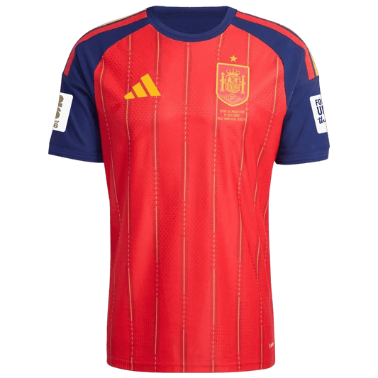 Men's Spain World Cup 2026 Player Version Home Soccer Jersey - Final Match Edition (With Patches) product view 1