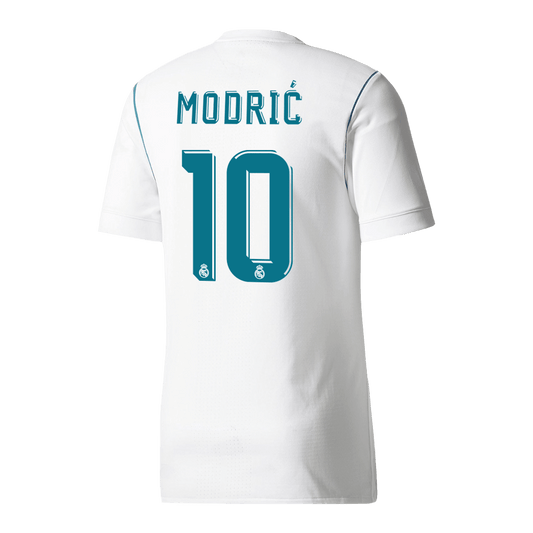 Retro MODRIĆ #10 Men's Real Madrid 2017/18 Home Soccer Jersey product view 1