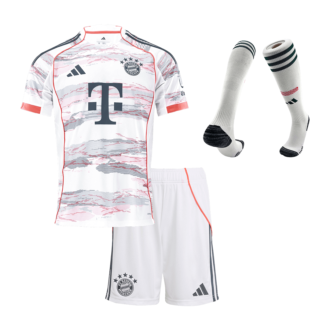 Kid's Bayern Munich 2025/26 Away Soccer Jersey Full Kit