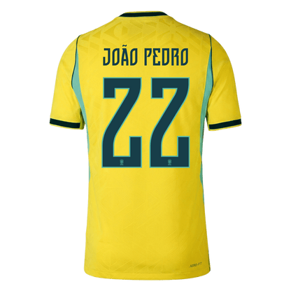 JOÃO PEDRO #22 Men's Brazil World Cup 2026 Player Version Home Soccer Jersey - Slim Fit product view 3