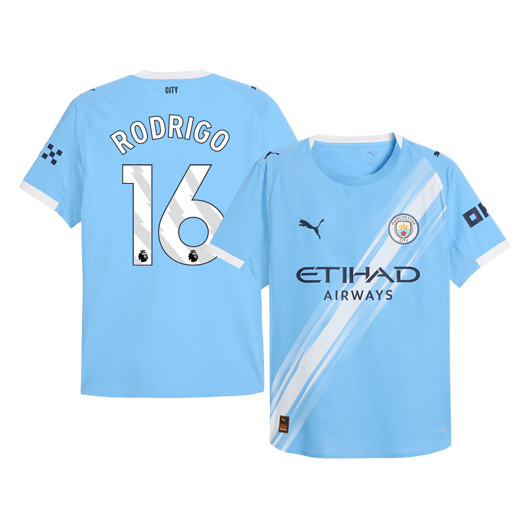 RODRIGO #16 Men's Manchester City 2025/26 Player Version Home Soccer Jersey - Slim Fit product view 1