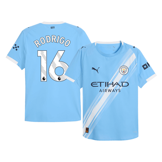 RODRIGO #16 Men's Manchester City 2025/26 Player Version Home Soccer Jersey - Slim Fit product view 1