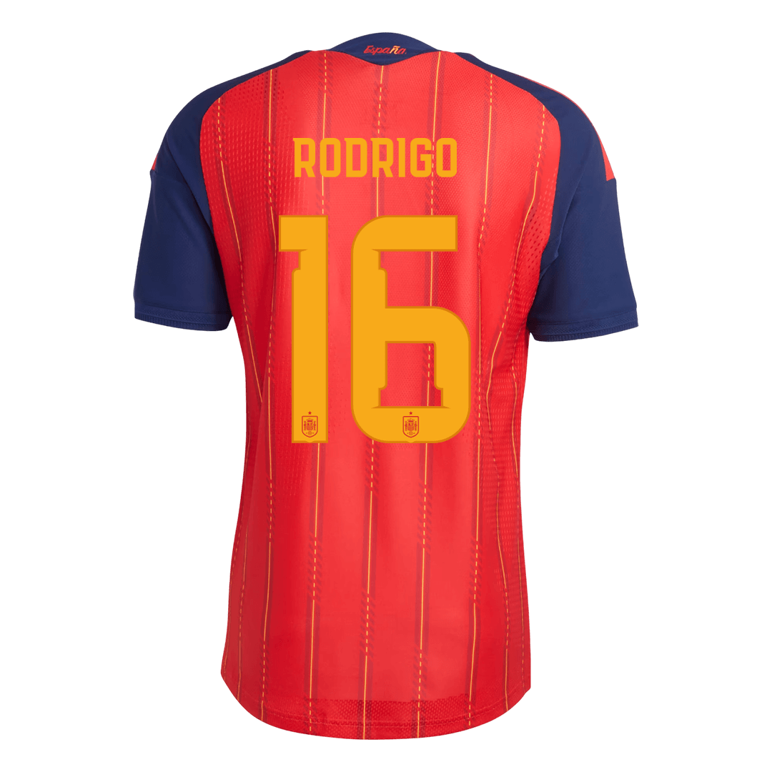 RODRIGO #16 Men's Spain World Cup 2026 Player Version Home Soccer Jersey - Slim Fit product view 3