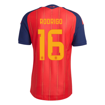 RODRIGO #16 Men's Spain World Cup 2026 Player Version Home Soccer Jersey - Slim Fit product view 3